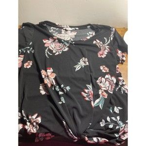 Candie’s Twist Knot Floral Top L